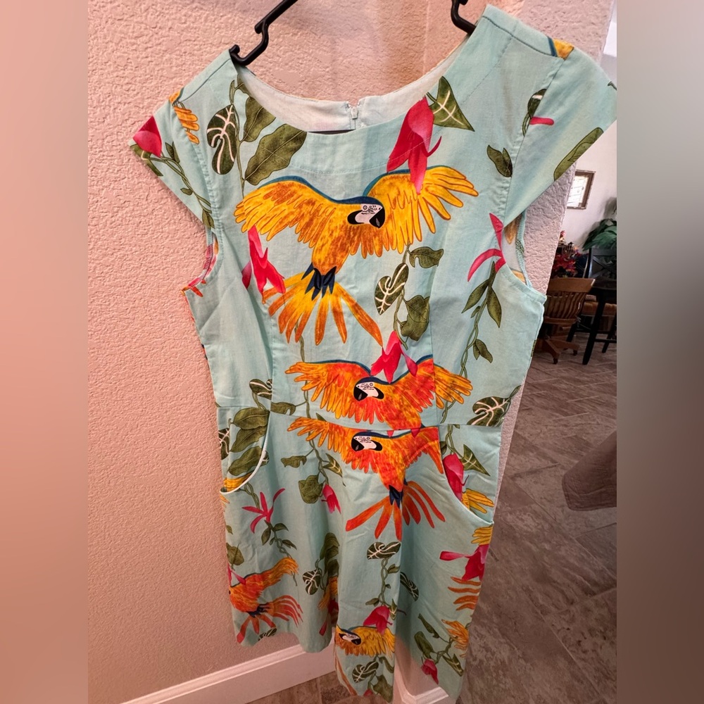 Tropical Bird Dress Size Large
